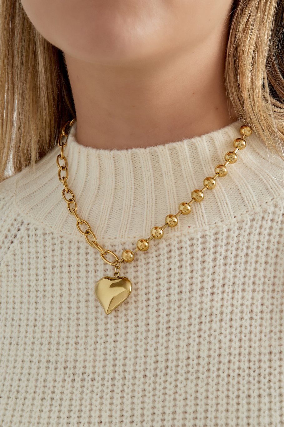 Collana medaglione dell'amore - Colore oro Immagine2